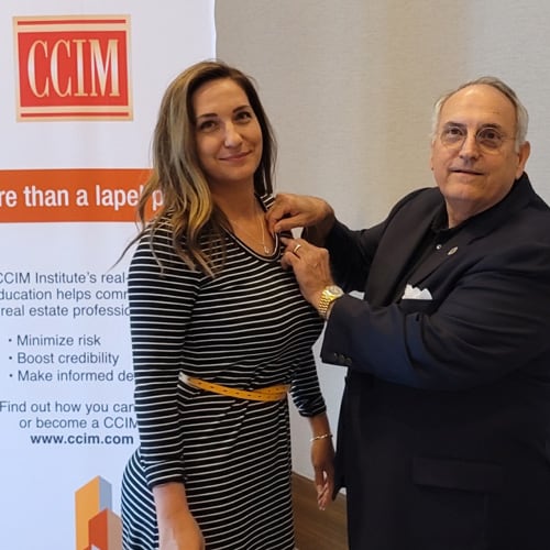 Gary M. Ralston, CCIM Pinning Daughter Lauren Ralston-Gengler, CCIM